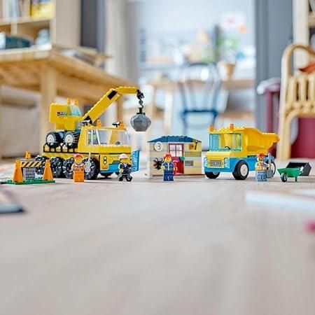 Gray LEGO 60391 Truck and Wrecking Ball Crane THE DREAM FACTORY 617PZvxCnQL._SY450.jpg Building and Construction