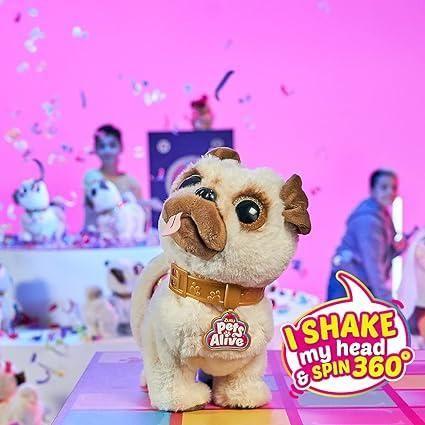 Plum Zuru Pets Alive Pug Shaking Pug 9521 - Moving Puppy Pal Toyzoona 61IkyrjZrHS._AC_SX425.jpg Action Toys