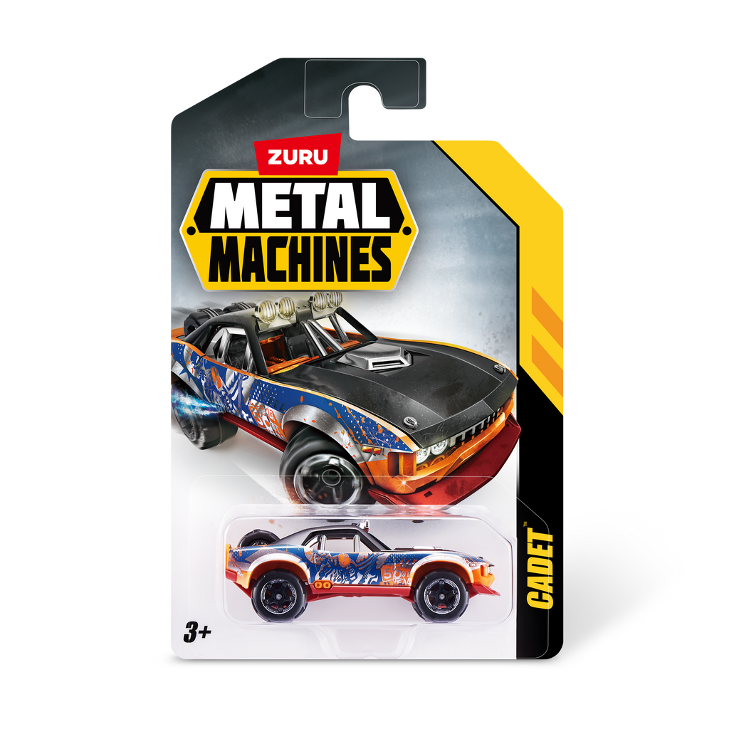 Black Metal Machines Racing Car 1-Pack 6708 by ZURU Toyzoona 6708_METAL_MACHINES-CARS-Metal_Machines_1PK_refresh_series_4_CADET_Inpacking_Frontal.png Vehicles and Remote Control Toys