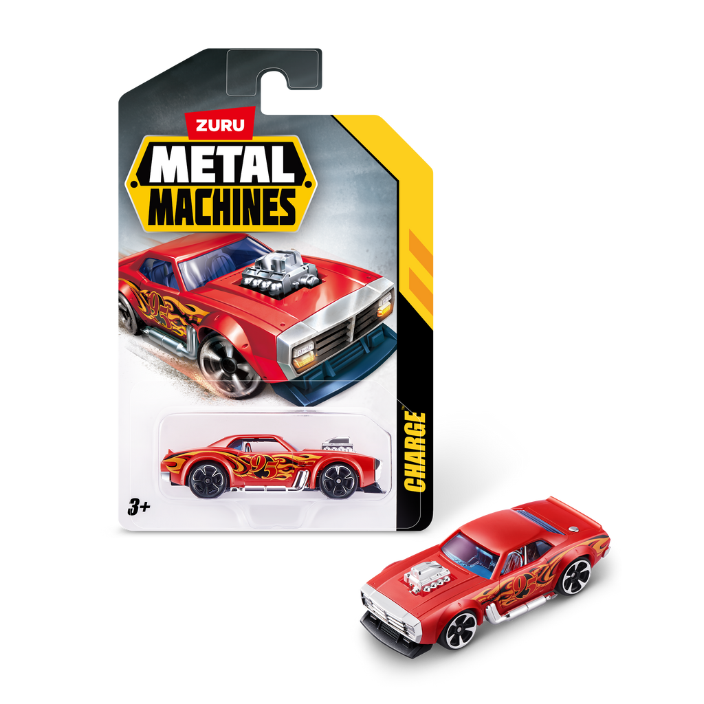 Light Gray Metal Machines Racing Car 1-Pack 6708 by ZURU Toyzoona 6708_METAL_MACHINES-CARS-Metal_Machines_1PK_refresh_series_4_CHARGE_Inpacking_Frontal__Hero.png Vehicles and Remote Control Toys