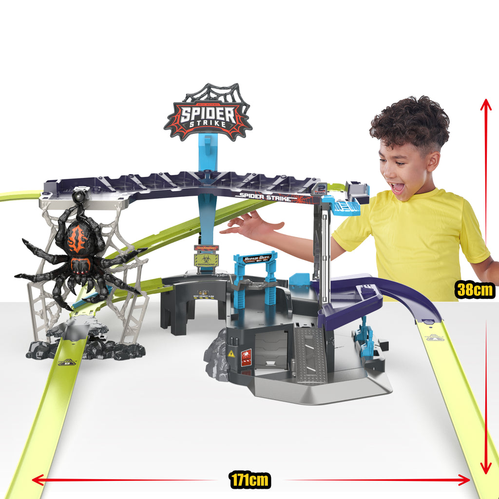 Dark Slate Gray Metal Machines Spider Strike Garage Playset 6725 by Zuru Toyzoona 6725_Metal_Machines_Spider_Specs_CM.jpg Pretend Play and Play Sets