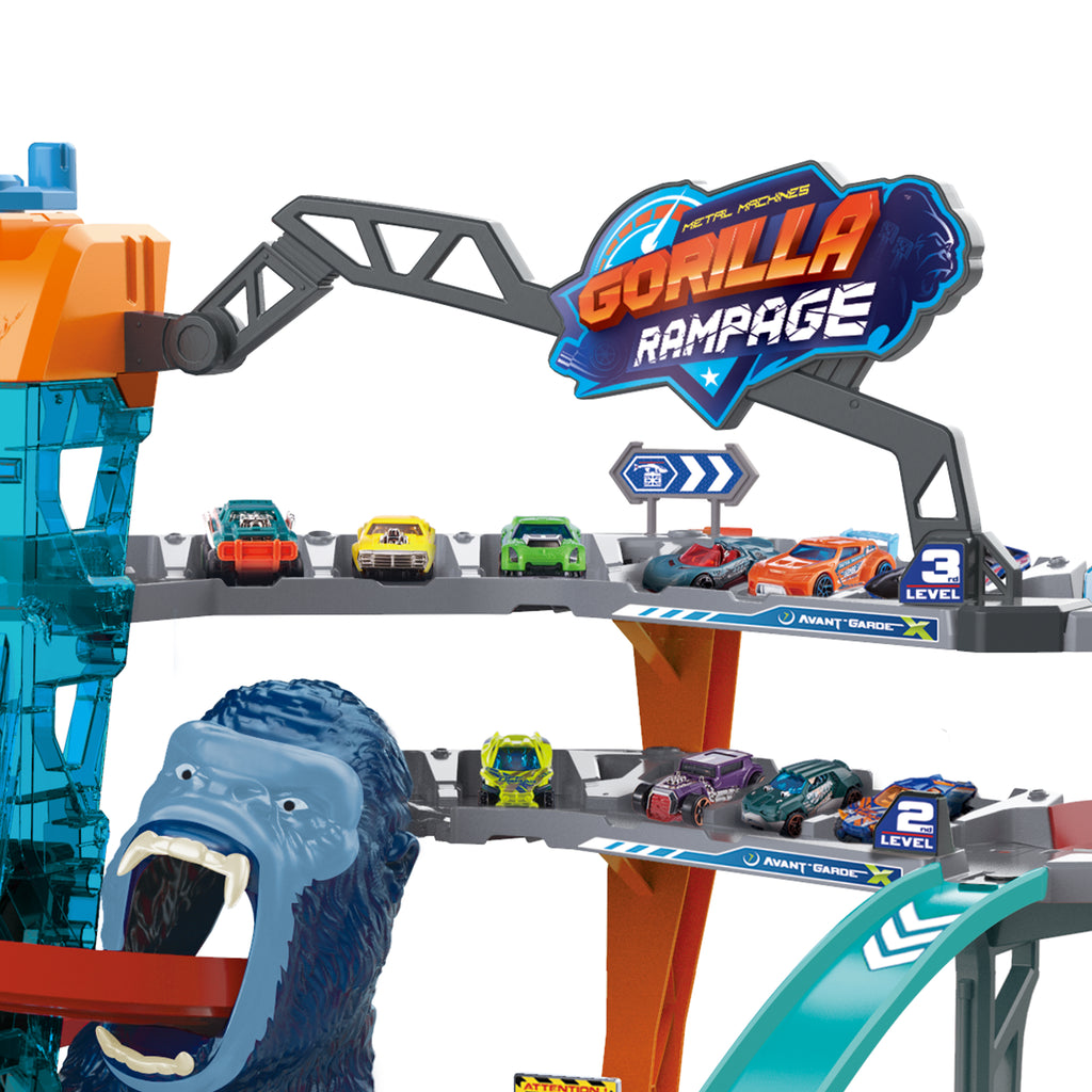 Dark Slate Gray Metal Machines Gorilla Rampage Garage Playset 6726 by Zuru Toyzoona 6726_Metal_Machines_gorilla_Storage.jpg Pretend Play and Play Sets