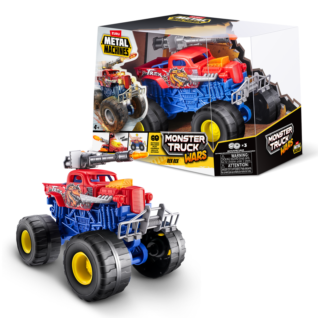 Dark Salmon Metal Machines Monster Truck Wars 6792 by ZURU Toyzoona 6792_METAL_MACHINES-MONSTER_WHEELS-SERIES_1-1BONE-T-REX_EcommerceHero.png Vehicles and Remote Control Toys