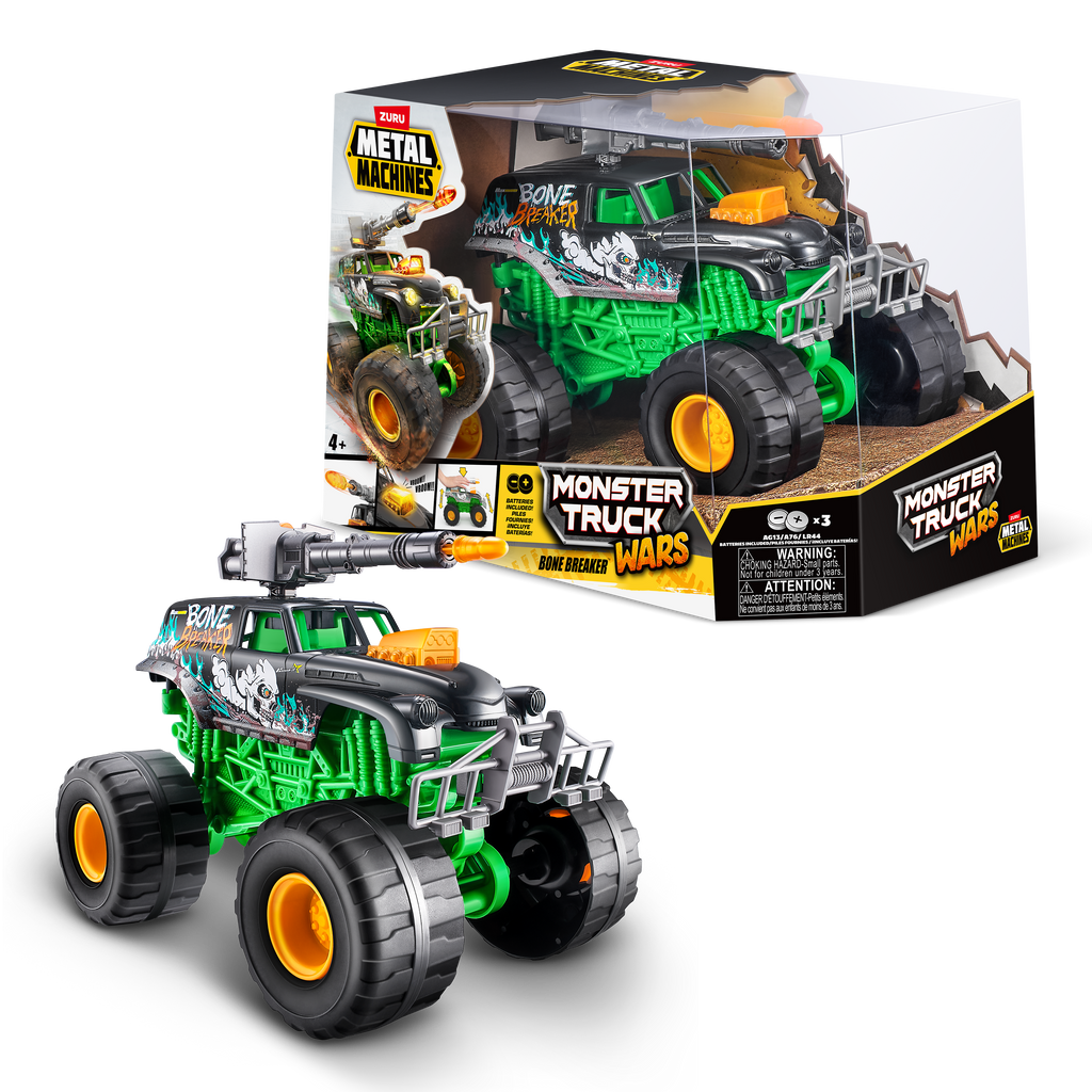 Tan Metal Machines Monster Truck Wars 6792 by ZURU Toyzoona 6792_METAL_MACHINES-MONSTER_WHEELS-SERIES_1-1BONE_BREAKER_EcommerceHero.png Vehicles and Remote Control Toys