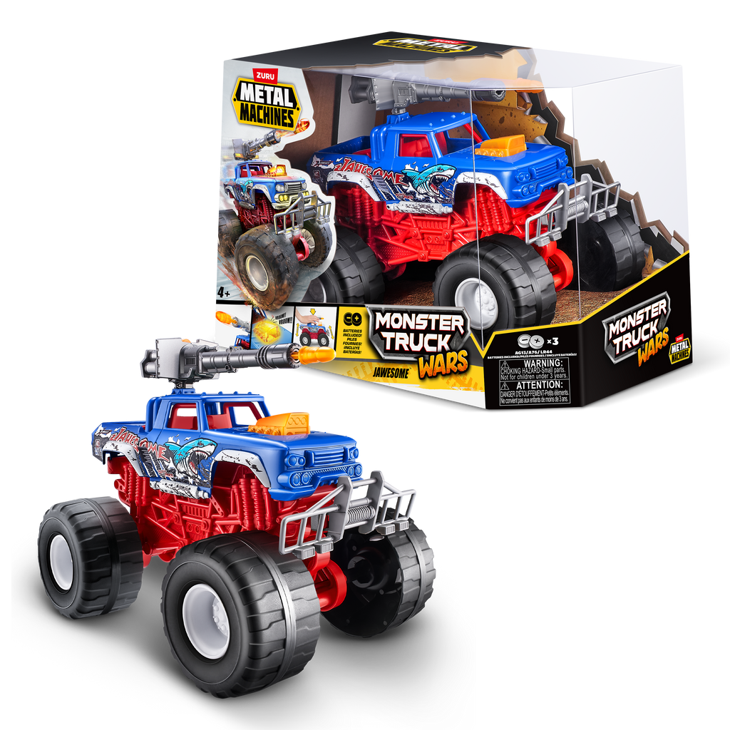 Tan Metal Machines Monster Truck Wars 6792 by ZURU Toyzoona 6792_METAL_MACHINES-MONSTER_WHEELS-SERIES_1-1BONE_JAWESOME_EcommerceHero.png Vehicles and Remote Control Toys