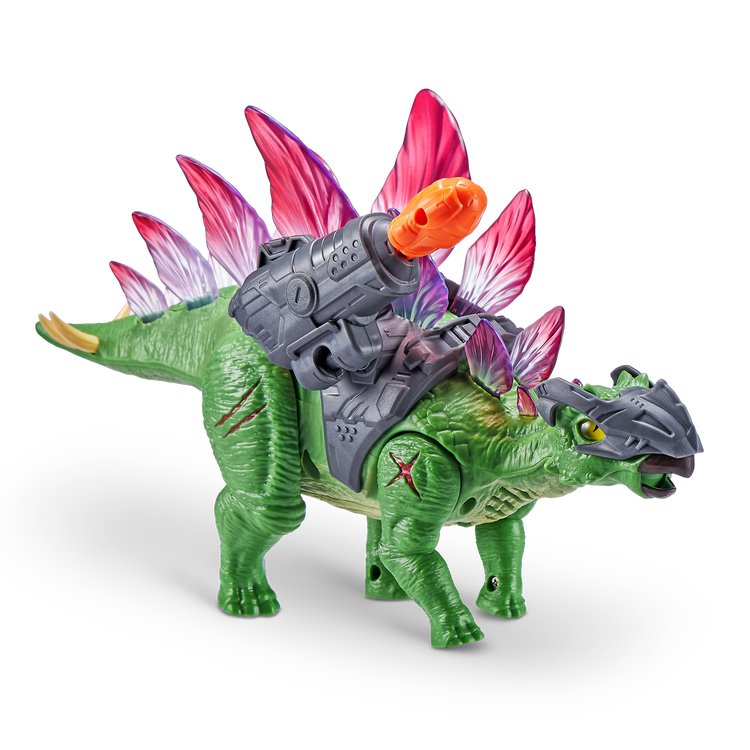 Dim Gray Robo Alive Dino Wars Stegosaurus Toy 7131 by ZURU Toyzoona 7131_ZURU_ROBO_ALIVE-DINO_WARS-SERIES_1_Stegasaurus_06.png Action Toys
