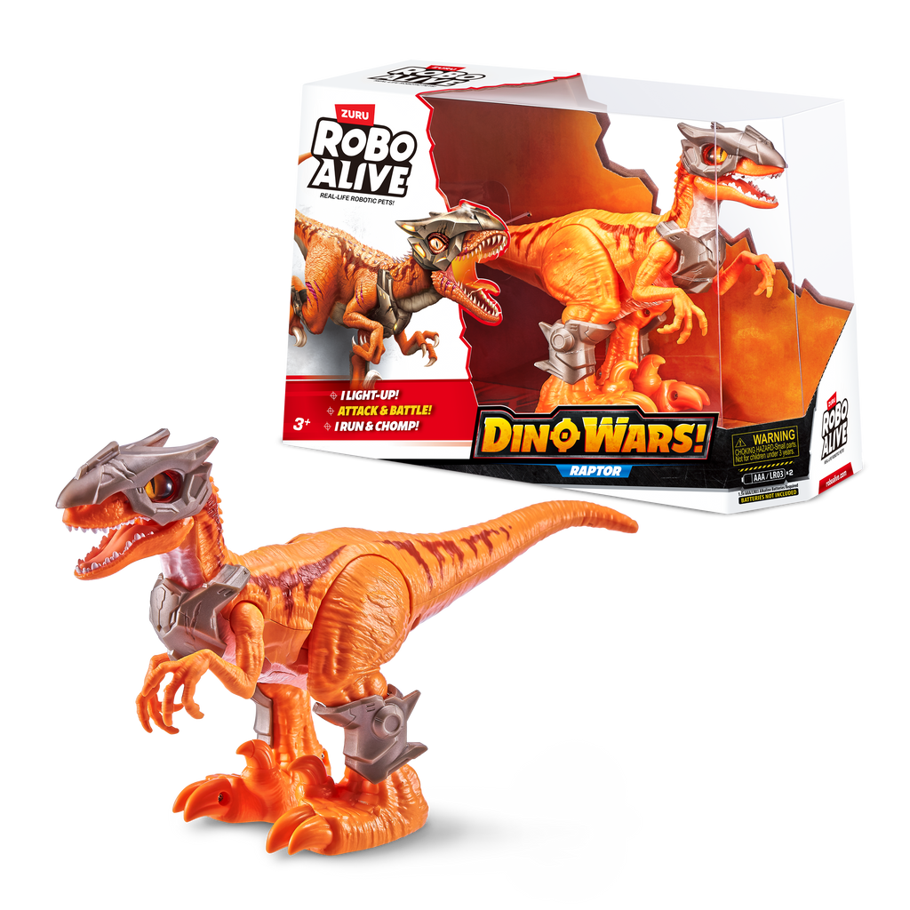 Sienna Robo Alive Dino Wars Raptor Toy 7133 by ZURU Toyzoona 7133_ZURU_ROBO_ALIVE-DINO_WARS-SERIES_1_Raptor_Ecom_hero.png Action Toys