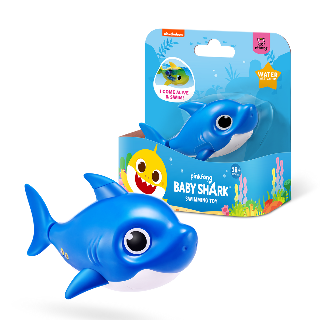 Dodger Blue Robo Alive Junior Mini Baby Shark Series 1 Battery-Powered Swim Bath Toy 7163 by ZURU Toyzoona 7163_2023-S003-ROBO_ALIVE_JUNIOR-ROBOTIC-S1_Mini_Baby_Shark_Blue_Ecomhero_01.png Action Figures and Play Sets