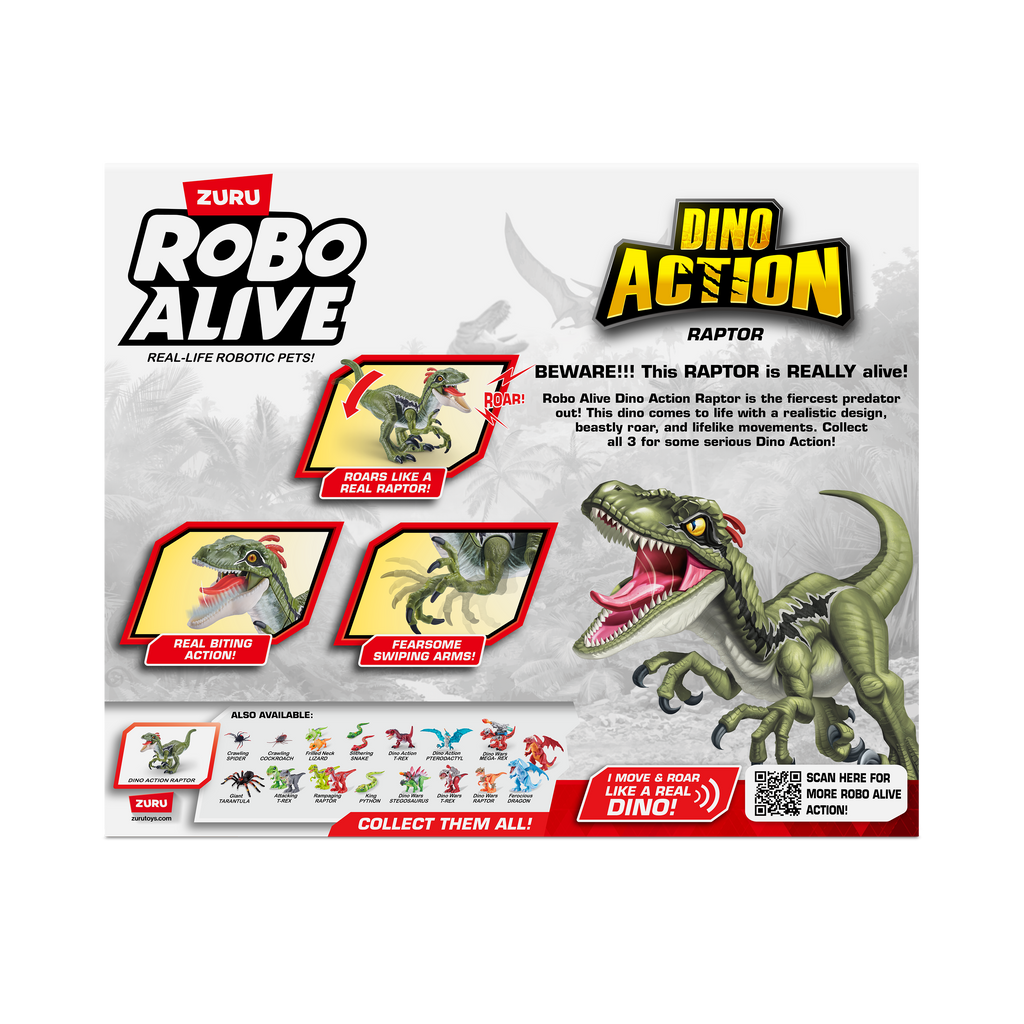 Light Gray Robo Alive Dino Action Raptor 7172 by ZURU Toyzoona 7172_ROBO_ALIVE-DINO_ACTION-SERIES1_Raptor_Back_of_Pack_01.png Action Toys