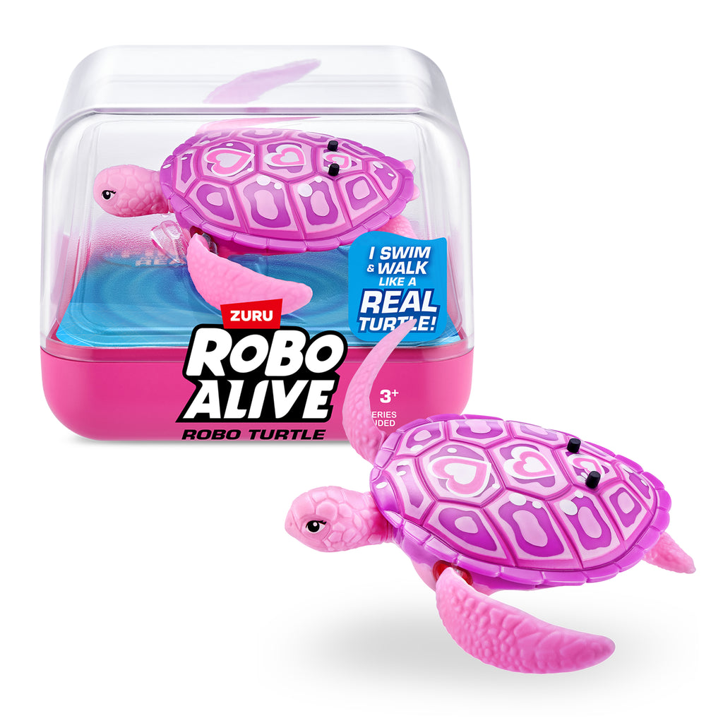 Lavender Robo Turtle Robotic Swimming Turtle 7192 by ZURU Toyzoona 7192A_ROBO_ALIVE-ROBO_TURTLE-SERIES_1_Pink_Ecomhero_01.jpg Action Figures and Play Sets