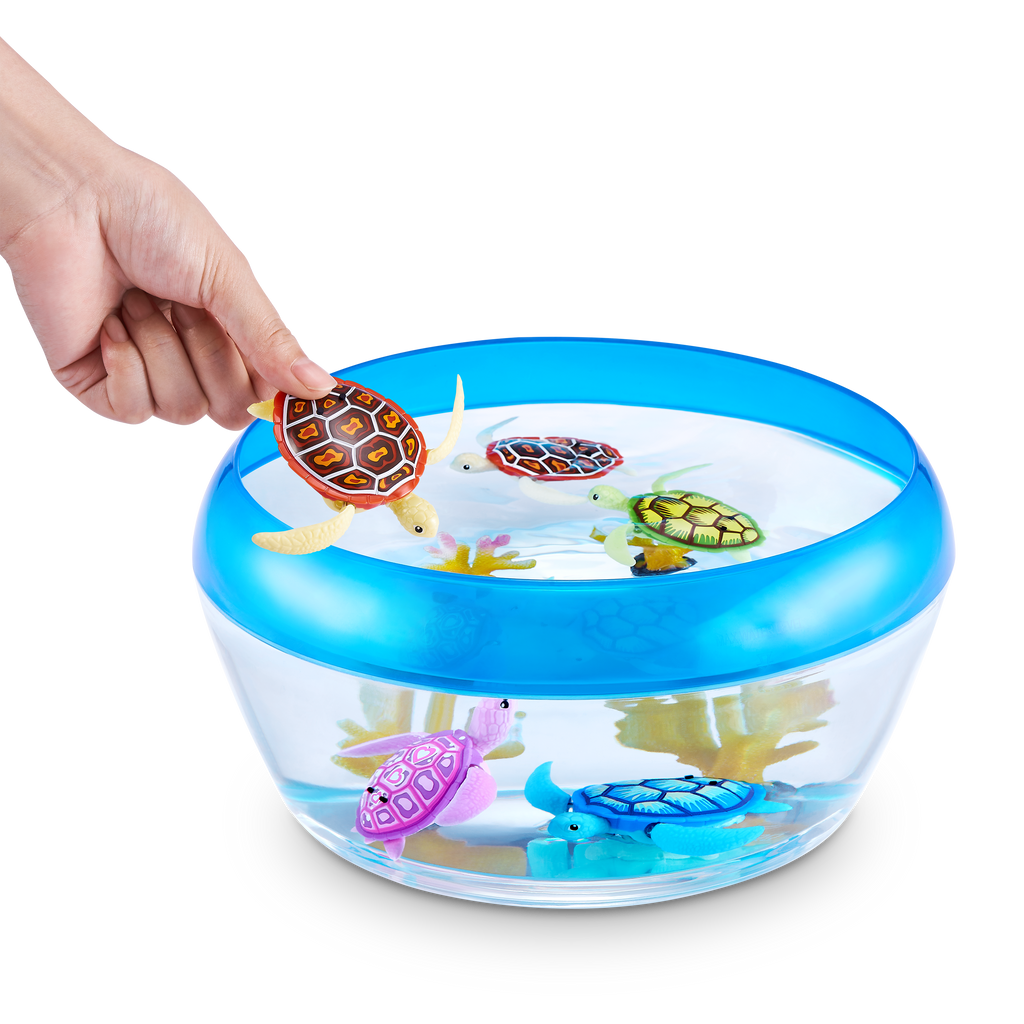 Deep Sky Blue Robo Turtle Robotic Swimming Turtle 7192 by ZURU Toyzoona 7192_ROBO_ALIVE-ROBO_TURTLE-SERIES_1_Group_lifestyle_02.png Action Figures and Play Sets