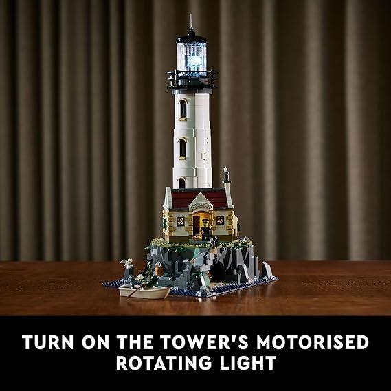 Black LEGO Ideas Motorized Lighthouse 21335 - Illuminated Display Toyzoona 71SSTNVSDwL._AC_SX569.jpg Building and Construction