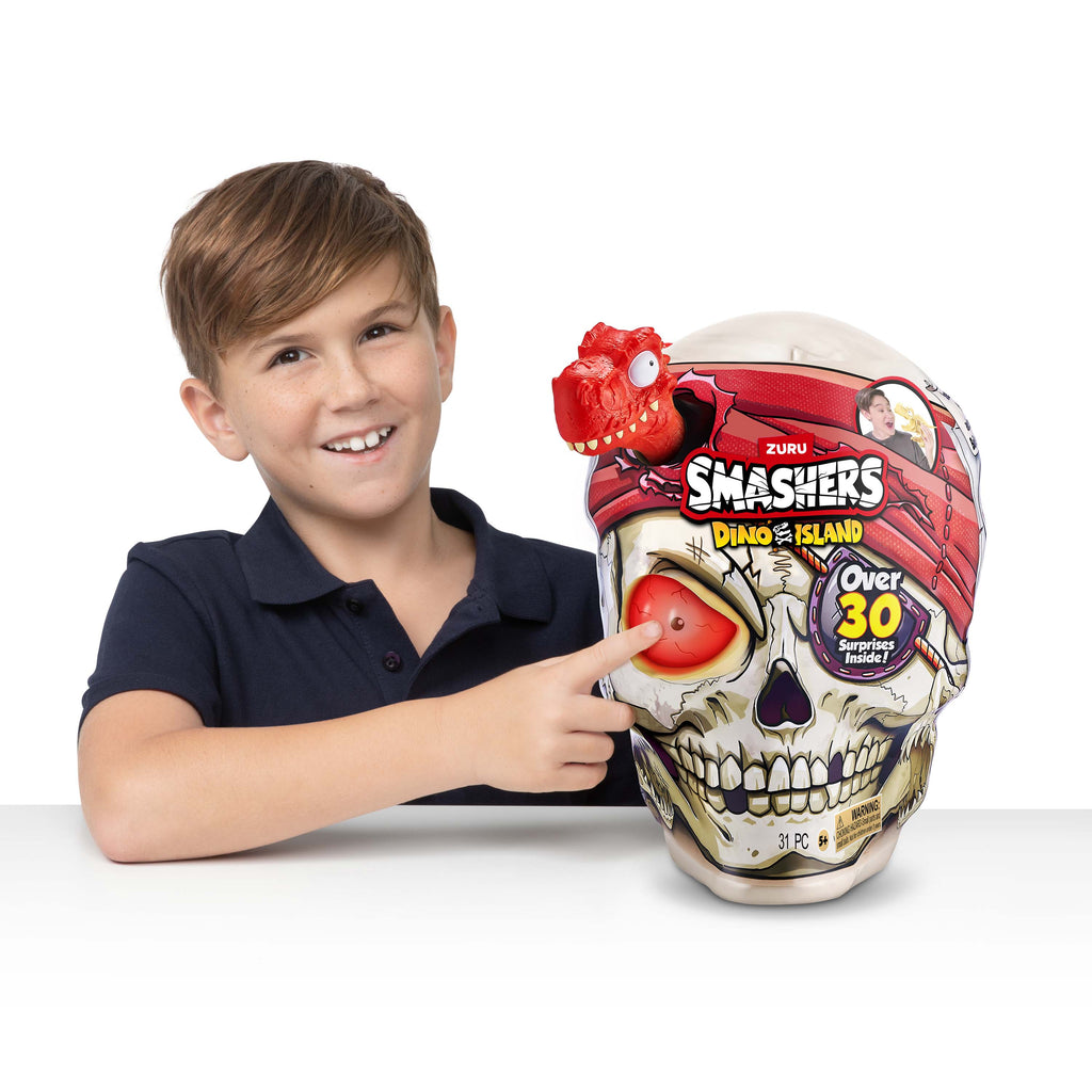 Light Gray Smashers Dino Island Giant Skull 7488 by ZURU Toyzoona 7488_Smashers_Skull_Dino_island_Lifestyle_01B.jpg Action Toys