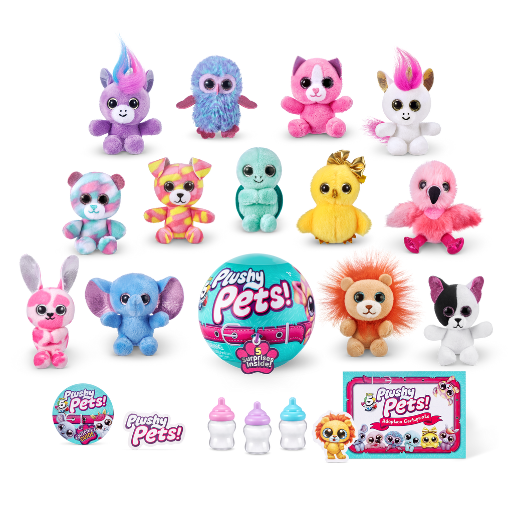 Light Gray 5 SURPRISE PLUSHY PETS SERIES 1 MYSTERY COLLECTIBLE CAPSULE 77167 BY ZURU Toyzoona 77167_5_SURPRISE-PLUSHY_PETS-SERIES_1_Standard_04B.png Plush