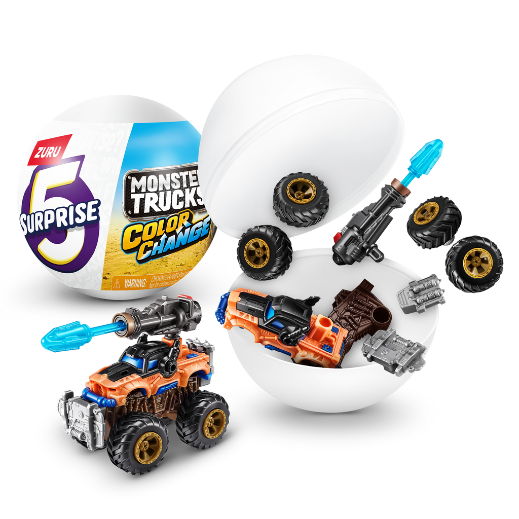 Light Gray 5 Surprise Monster Trucks Series 3 77594Gq1 by ZURU Toyzoona 77594_5SURPRISE-monstertrucks-SERIES3_EcommerceHero1A.png Vehicles and Remote Control Toys