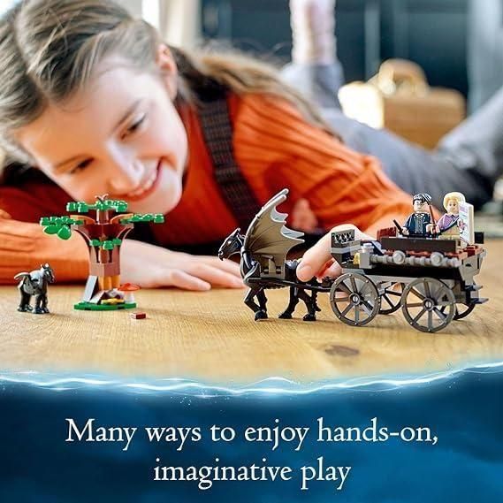 Tan LEGO Harry Potter Hogwarts Carriage & Thestrals 76400 - Official Set THE DREAM FACTORY 81Ry-KTgQgL._AC_SX569.jpg Building and Construction