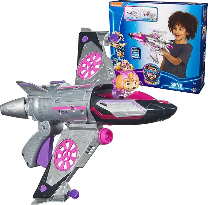 Gray Paw Patrol Skye Moving Jet with Figure HALSON ENTERPRISE 81jdjsuJAxL._AC_SX679.jpg Action Figures and Play Sets