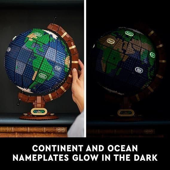 Black LEGO Ideas The Globe 21332 - Rotating World Model Toyzoona 81nHwtVY7RL._AC_SX569.jpg Building and Construction