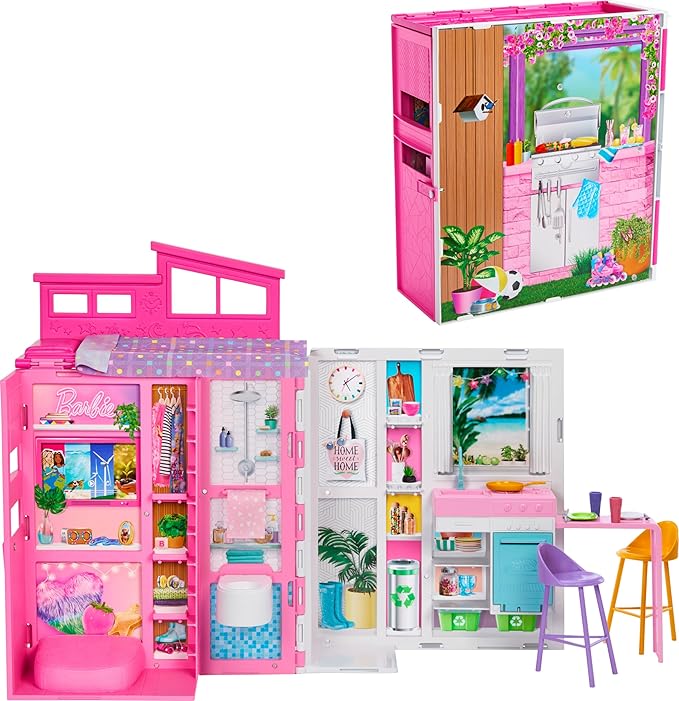 Thistle Barbie Getaway Doll House With Doll HALSON ENTERPRISE 81uBso0S3jL._AC_SX679.jpg Dolls and Accessories