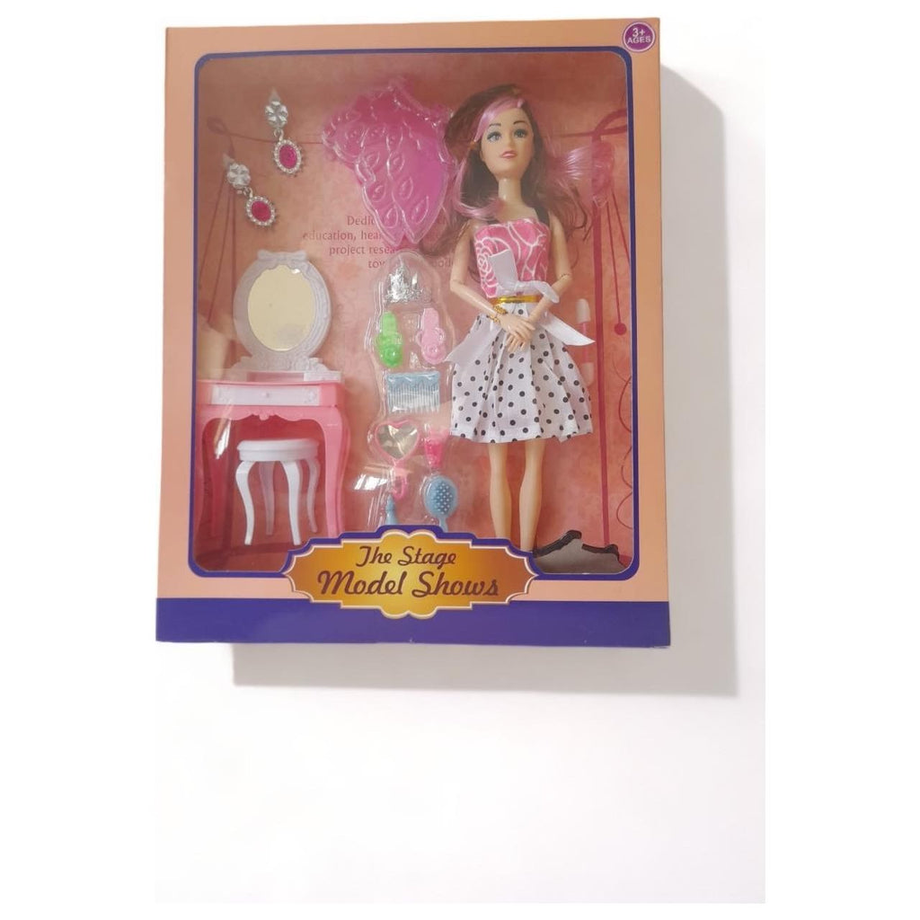 Rosy Brown Model Show Doll with Dressing Table HALSON ENTERPRISE 881bcdcd-c222-484d-bc48-402b4e38779b-Photoroom.jpg Dolls and Playsets