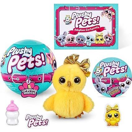 Dark Cyan 5 SURPRISE PLUSHY PETS SERIES 1 MYSTERY COLLECTIBLE CAPSULE 77167 BY ZURU Toyzoona zuru-plushy-pets-series1-77167-toyzoona.jpg Plush