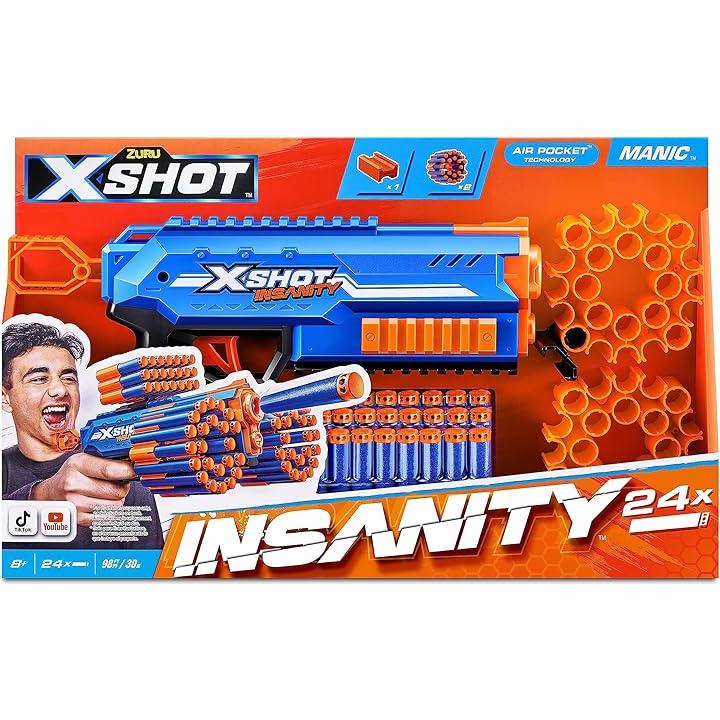 Dark Slate Blue Zuru X Shot Insanity Manic 36603 Toyzoona 91vIqn0b6bL._AC_SY450.jpg Action Figures and Play Sets