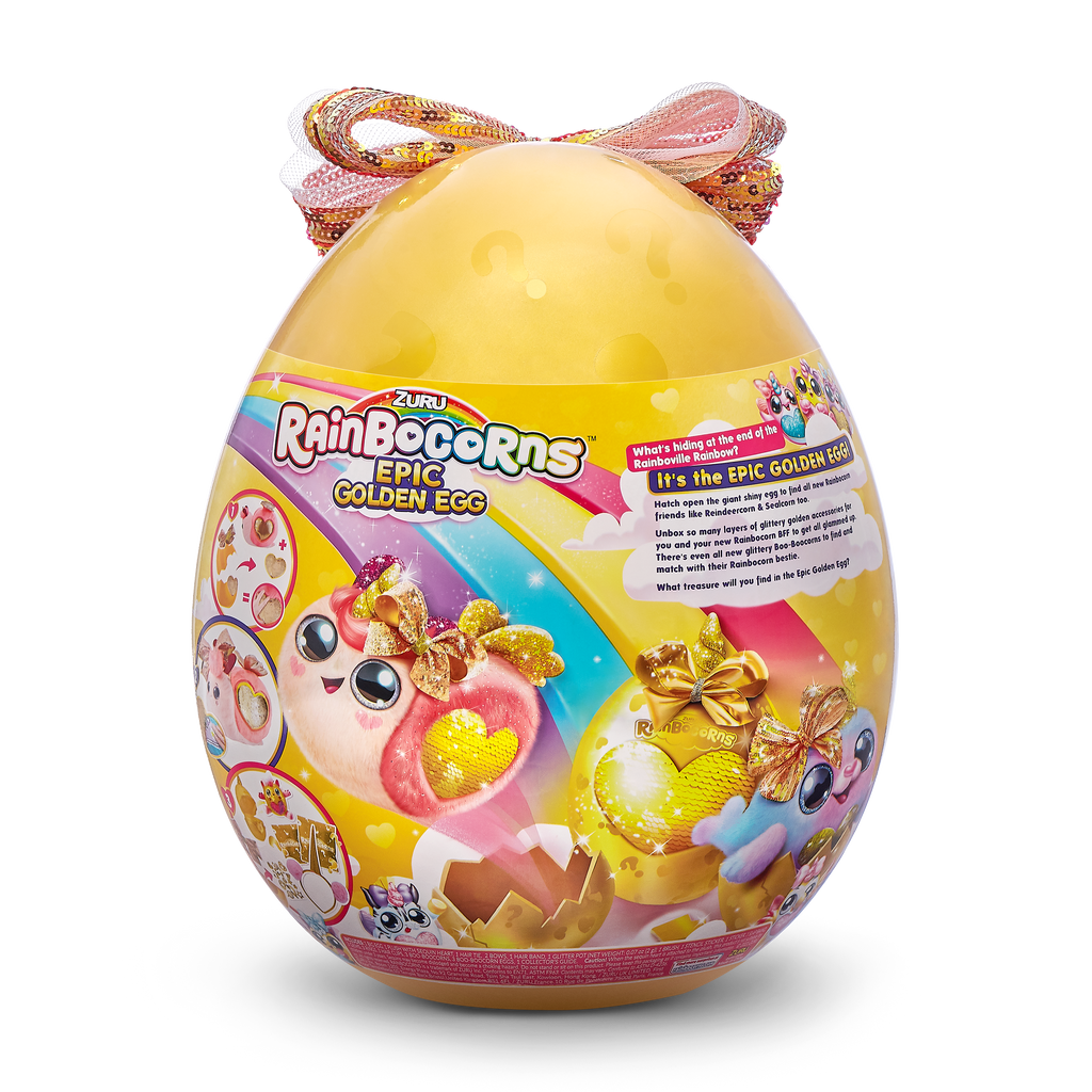 Tan Rainbocorns Epic Golden Egg – Giant Egg with over 25 Golden Surprises 9244 By ZURU HALSON ENTERPRISE 9244_ZURU_RAINBOCORNS-BIG_SURPRISE-SERIES_3_Epic_Golden_Egg_Reindeer_04.png Dolls and Playsets