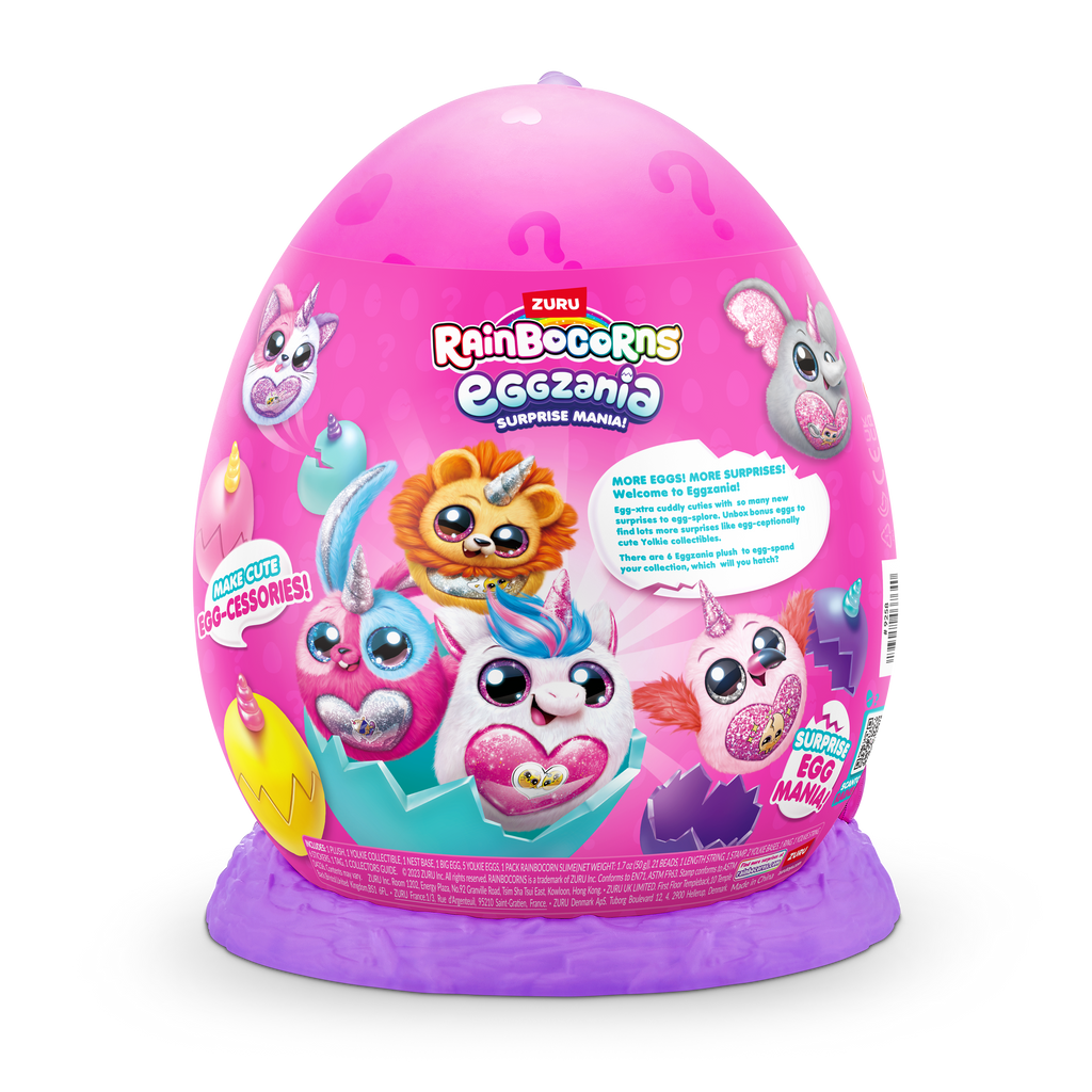 Orchid Rainbocorns Eggzania Surprise Mania by 9258 ZURU HALSON ENTERPRISE 9258_Rainbocorns_Eggzania_Surprise_Mania_S1_Back_of_pack_01.png Dolls and Playsets
