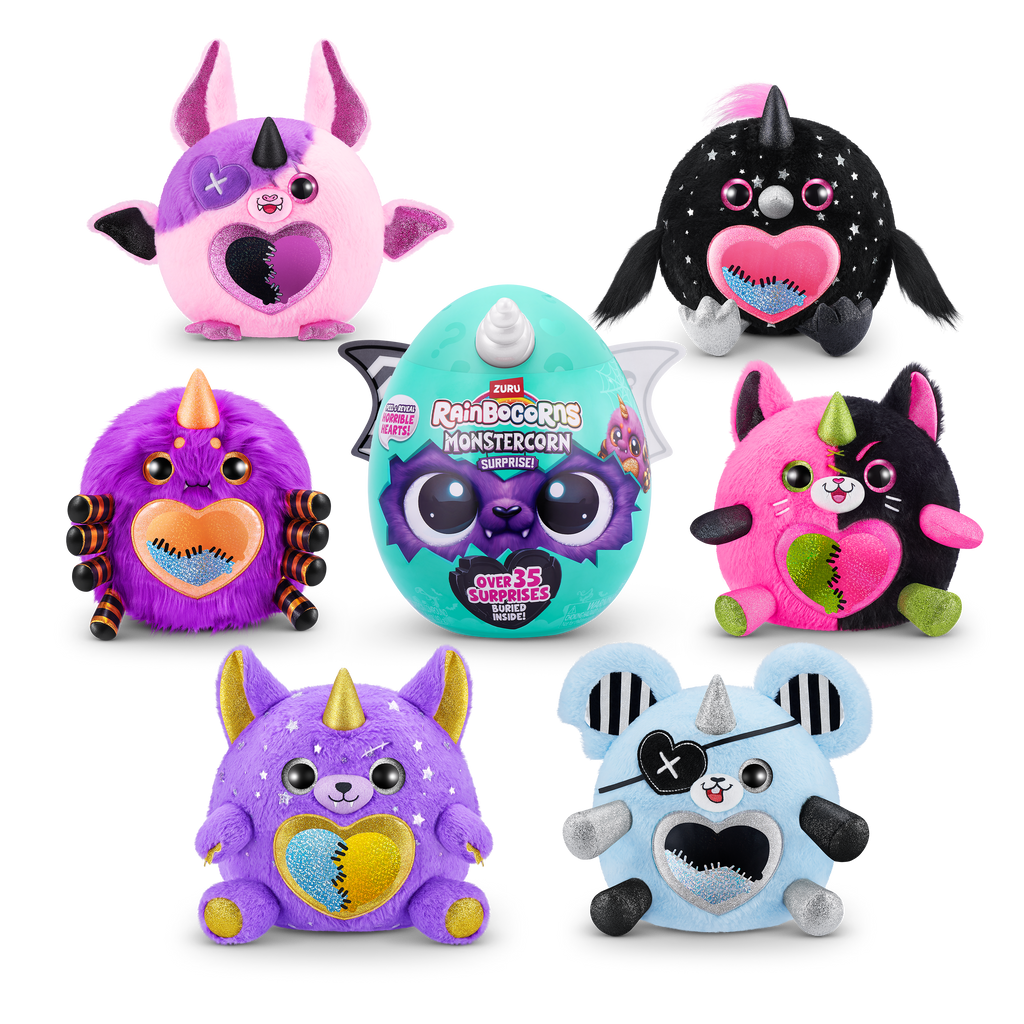 Dark Slate Gray Rainbocorns Monstercorn Surprise 9297 by ZURU Toyzoona 9297_RAINBOCORNS-MONSTERCORN-SERIES1_PLUSH_MEDIUM_OUT_OF_PACK_ANGLE_2.png Dolls and Accessories