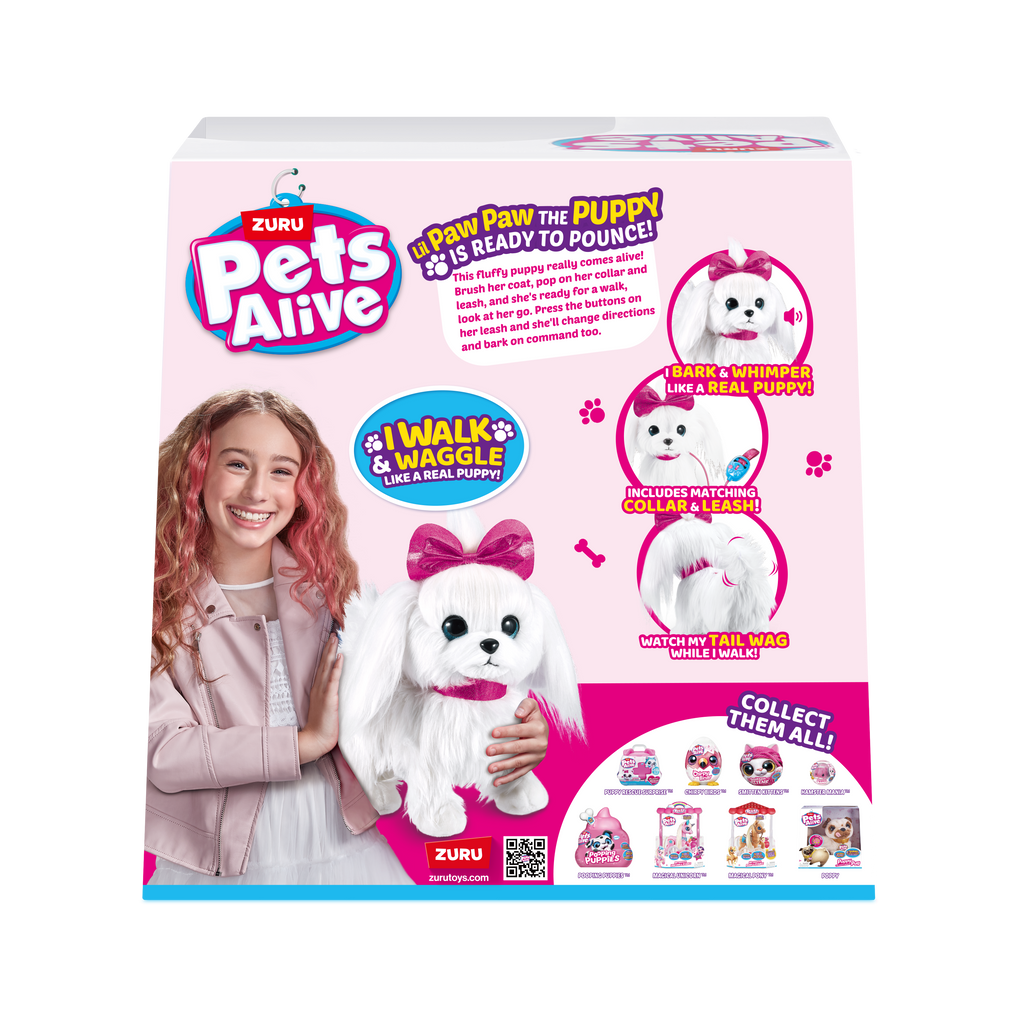 Misty Rose Pets Alive Lil' Paw Paw 9531 by ZURU Toyzoona 9531_PETS_ALIVE-WALKING_PUPPY_SERIES_1_IN_PACK_BACK.png Action Toys