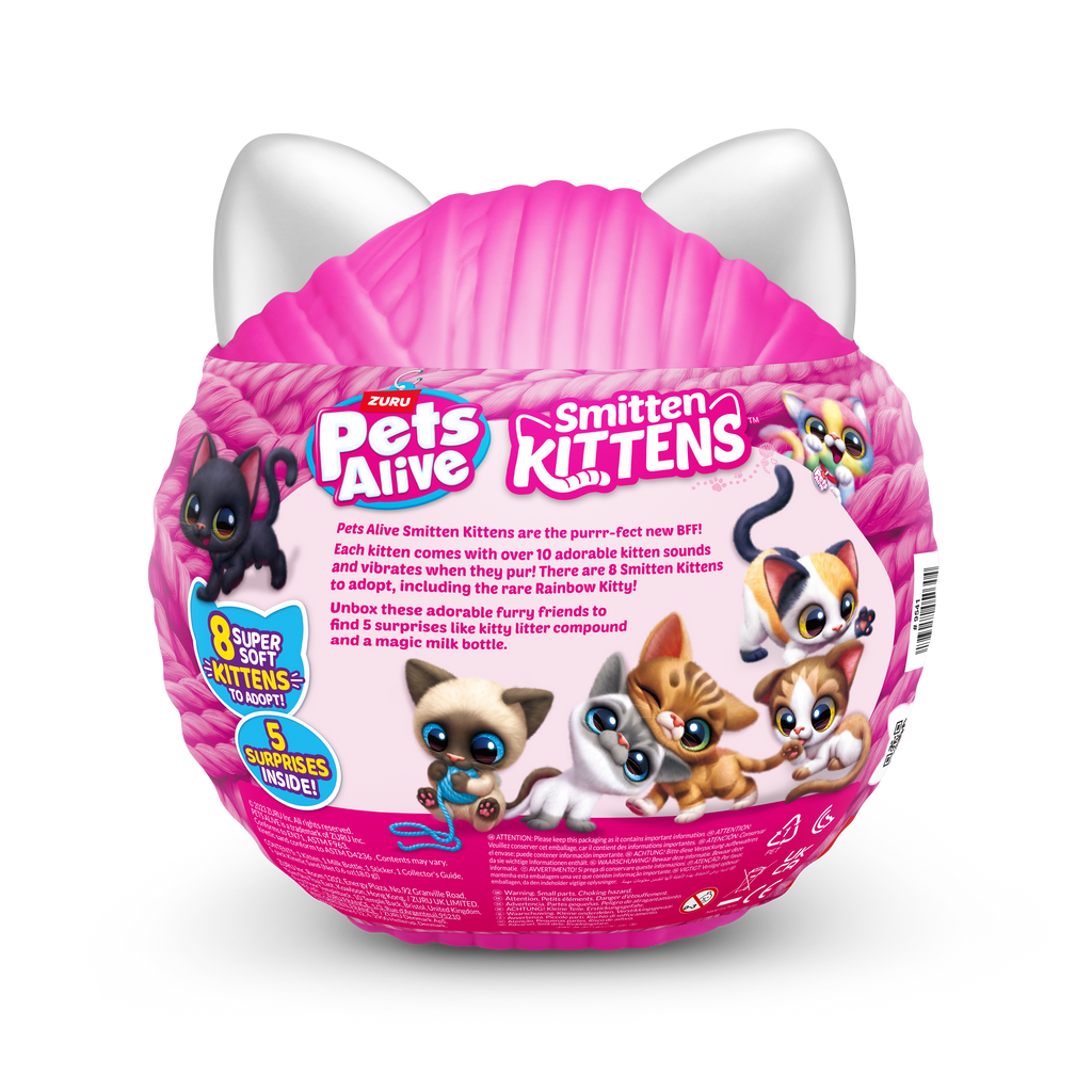 Thistle Pets Alive Smitten Kitten 9541 by ZURU Toyzoona 9541_PETS_ALIVE-SMITTEN_KITTENS-_SERIES_1_INTERACTIVE_PLUSH_Inpacking_back.png Dolls and Playsets