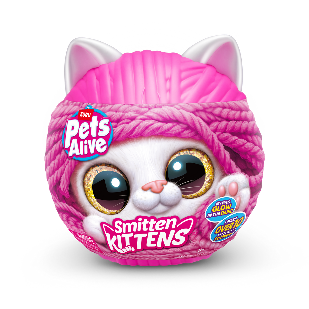 Pale Violet Red Pets Alive Smitten Kitten 9541 by ZURU Toyzoona 9541_PETS_ALIVE-SMITTEN_KITTENS-_SERIES_1_INTERACTIVE_PLUSH_Inpacking_frontal.png Dolls and Playsets