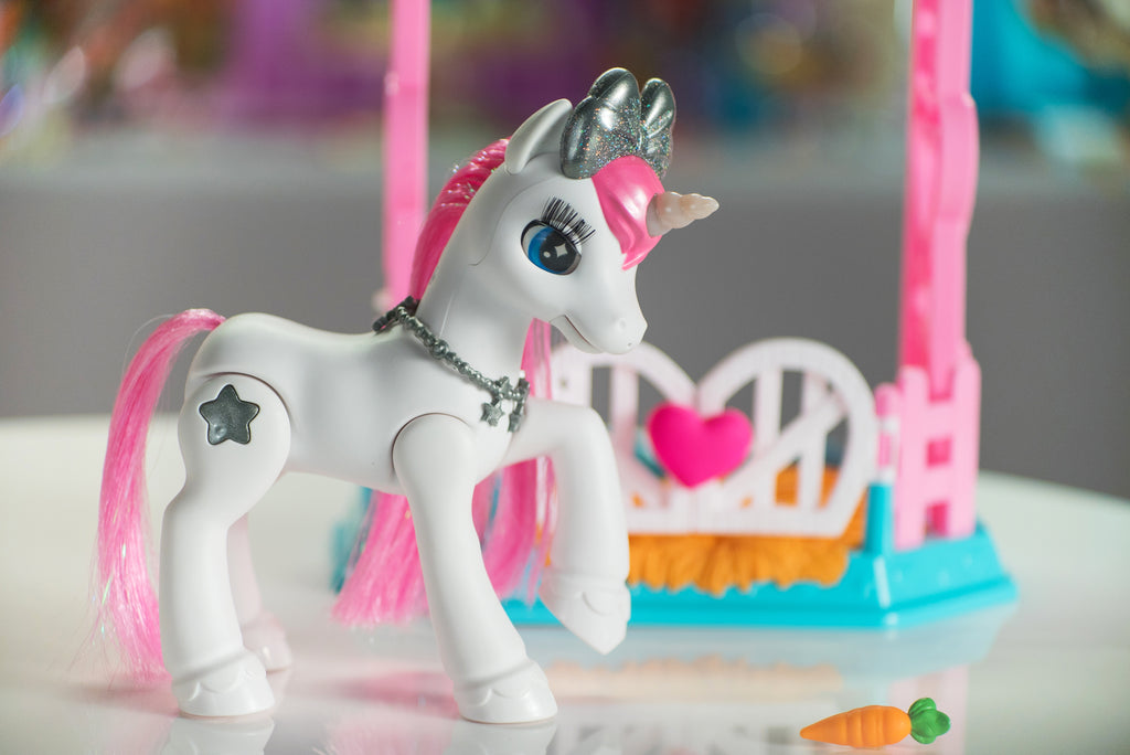 Rosy Brown Pets Alive My Magical Unicorn in Stable Battery-Powered Interactive Robotic Toy Playset 9502 by ZURU HALSON ENTERPRISE Alex_Lake_-_JPG-08149.jpg Action Toys