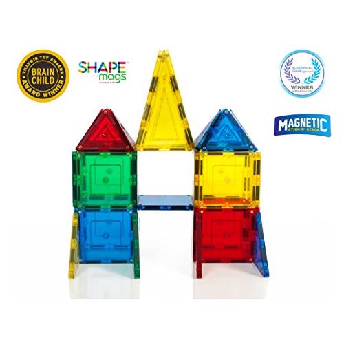 Light Gray Shapemags 32pcs Nairobi Toys House K Limited Award-Winning-Magnetic-Stick-N-Stack-SHAPE-MAGS-Junior-set-32-pieces-8-different-shapes-0.jpg Games and Puzzles