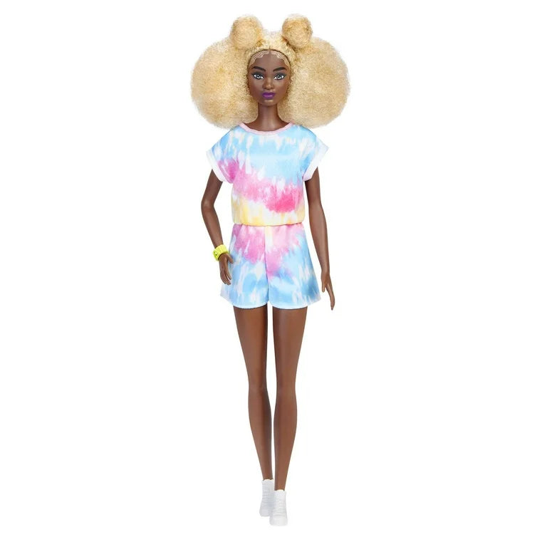 Light Gray Barbie Fashionistas Doll 180 – A vibrant addition celebrating individuality and style HALSON ENTERPRISE Barbie-Fashionistas-Doll-180-Tall-with-Blonde-Afro-in-Tie-dye-Romper-Sneakers-Bracelet_ea5df77b-117f-4003-a744-57b412bb2d80.43dd820061c119e3a4f3bb0bec68af2e.webp Dolls and Accessories