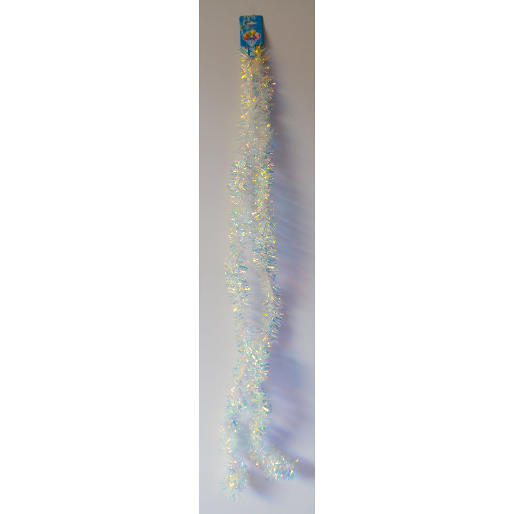 Dark Gray Shimmer White Garland Christmas Decor Toyzoona CR103.jpg Seasonal
