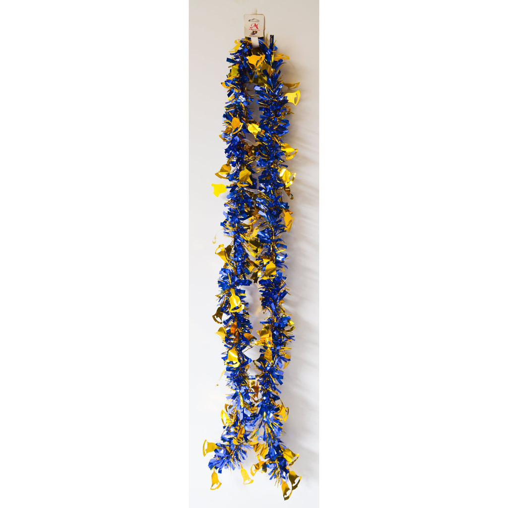 Midnight Blue Blue Gold Bell Garland Christmas Decor Toyzoona CR108.jpg