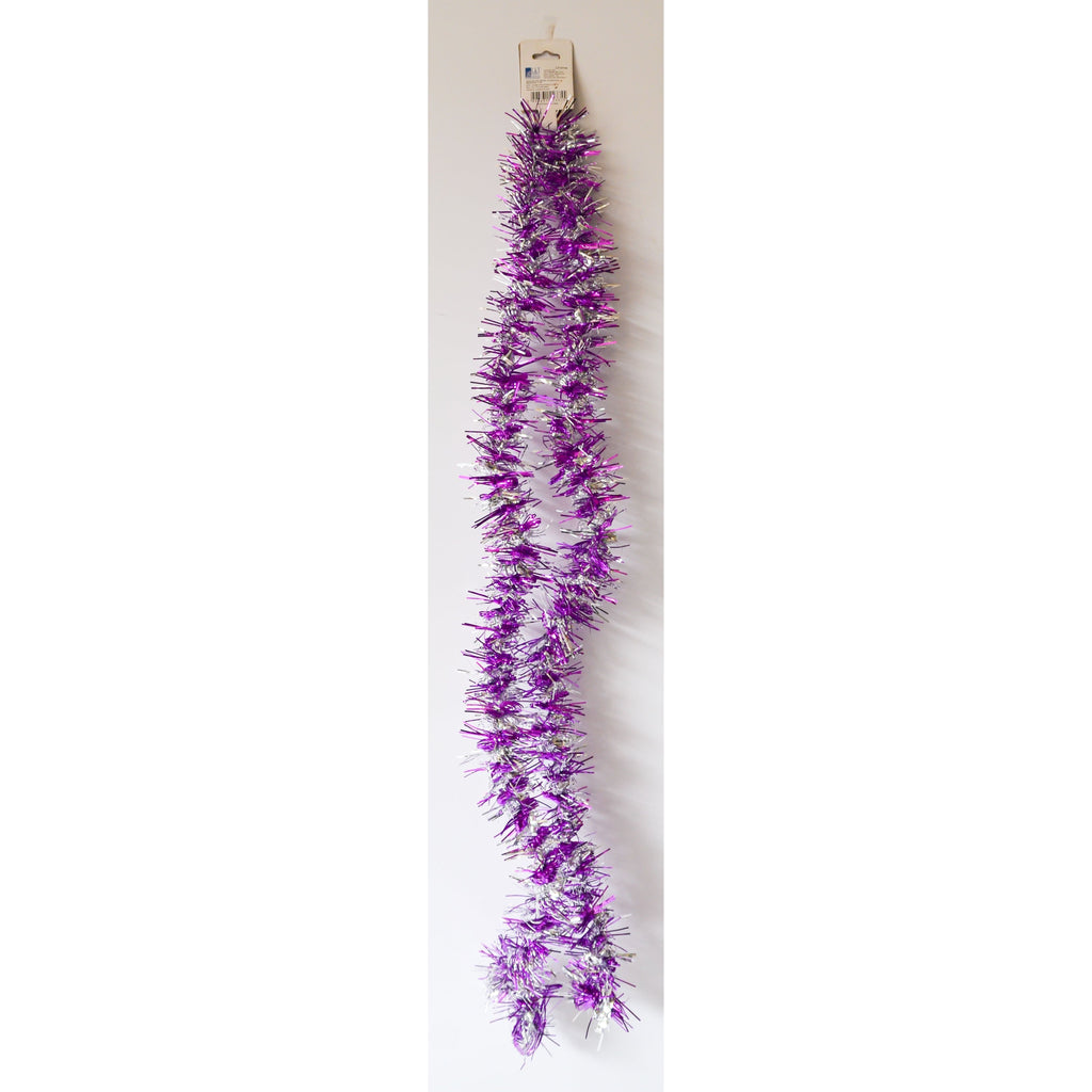 Light Gray Silver Purple Garland Christmas Decor Toyzoona CR116.jpg Seasonal