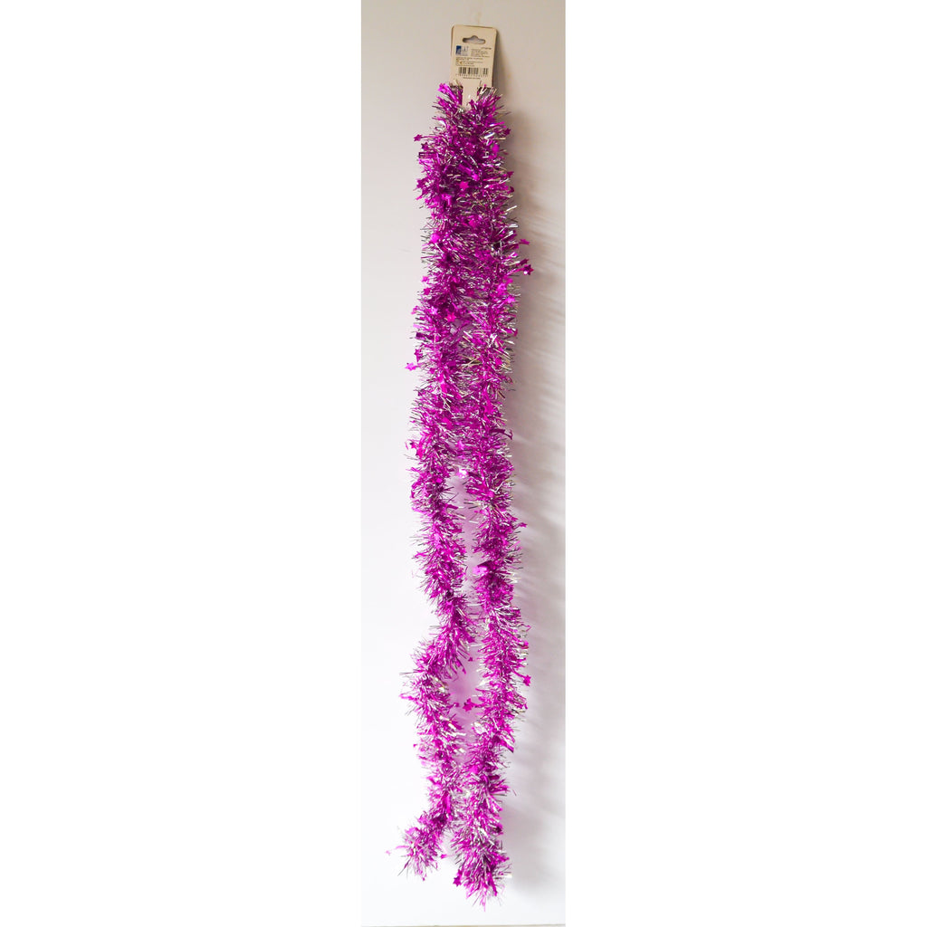 Light Gray Purple Star Silver Garland Decor Toyzoona CR117.jpg Seasonal
