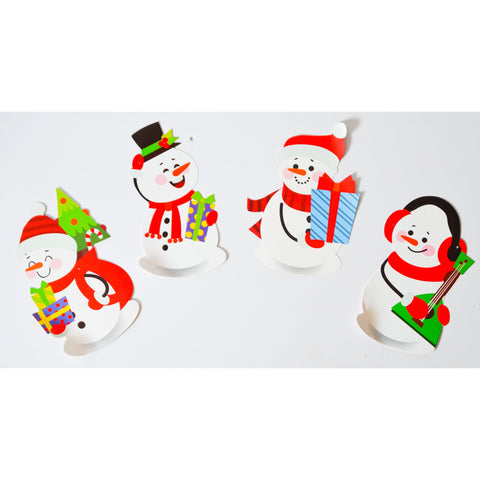 Lavender Snowman Banner Christmas Decor Winter Display Accent Toyzoona CR121.jpg Seasonal