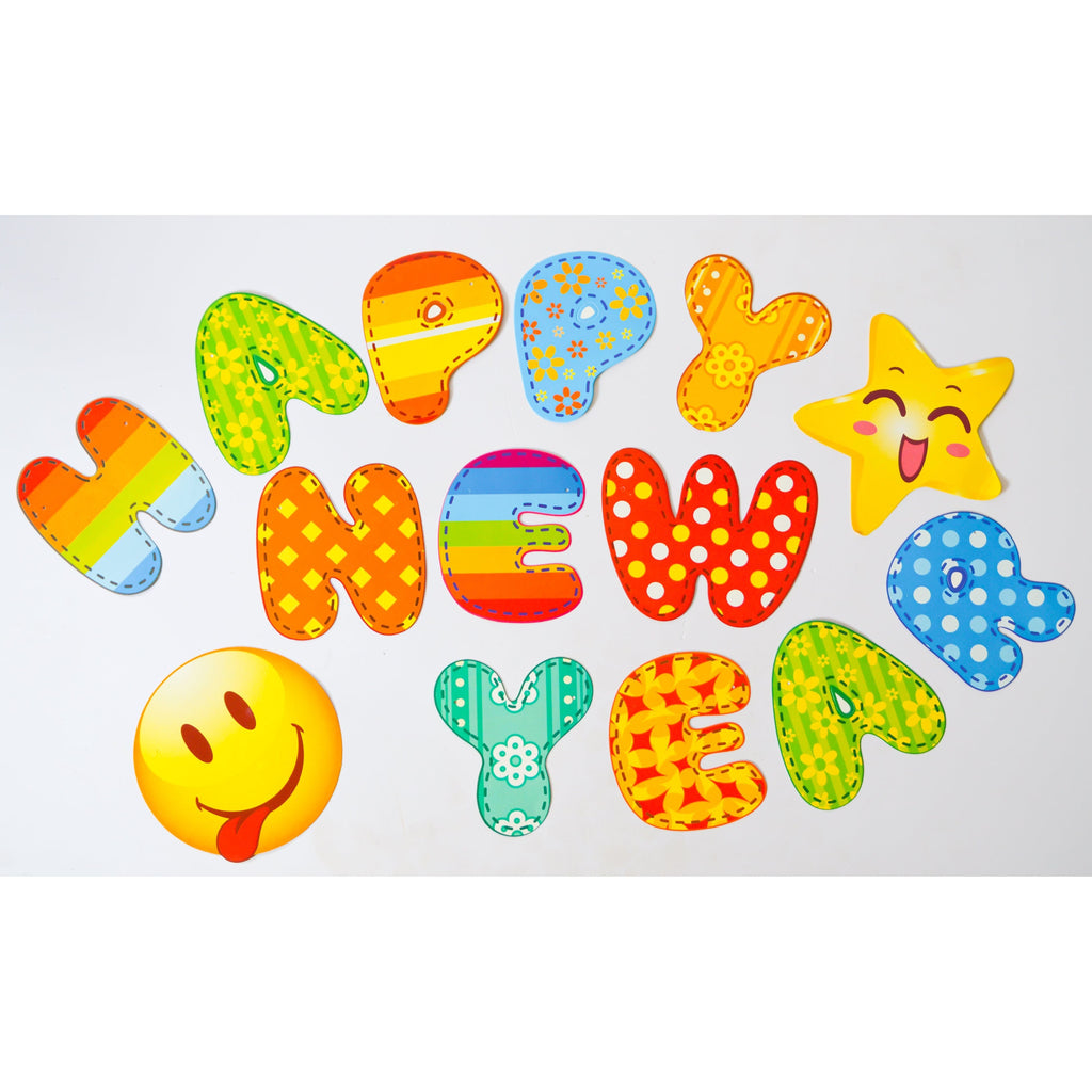 Lavender Emoji Shapes Banner Decor Toyzoona CR130.jpg Seasonal
