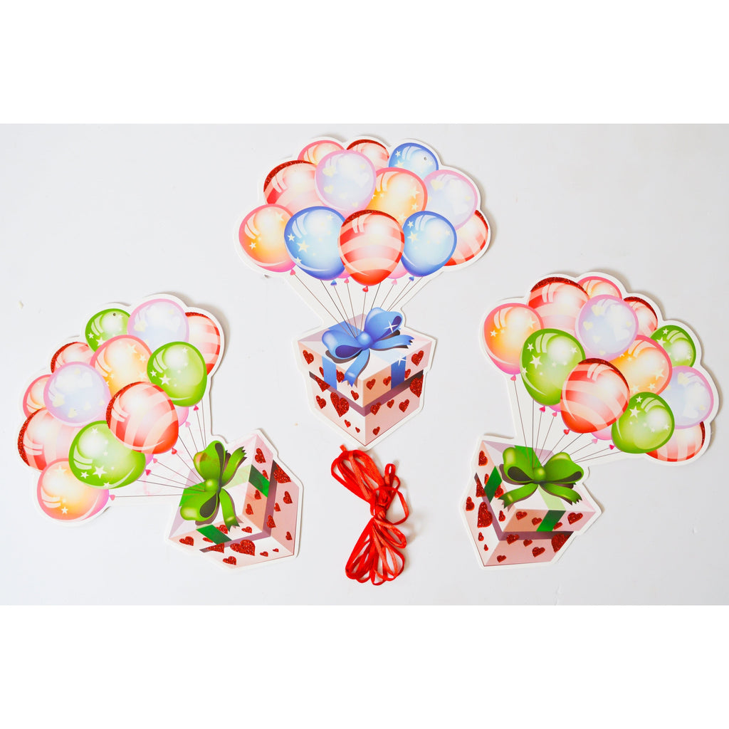Antique White Balloon Present Christmas Decor Banner Toyzoona CR133.jpg Seasonal