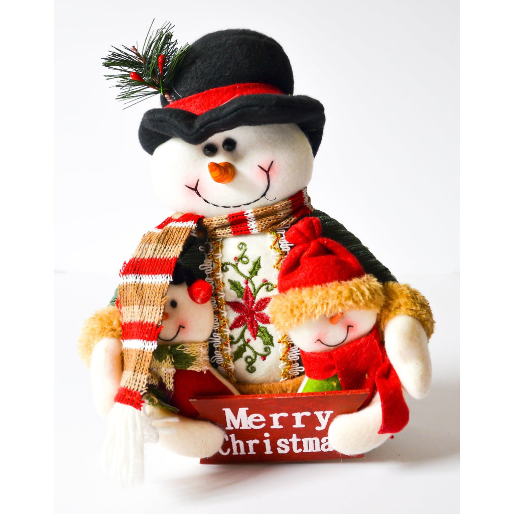Dark Slate Gray Snowman with Christmas Decor Sign Toyzoona CR157.jpg Seasonal