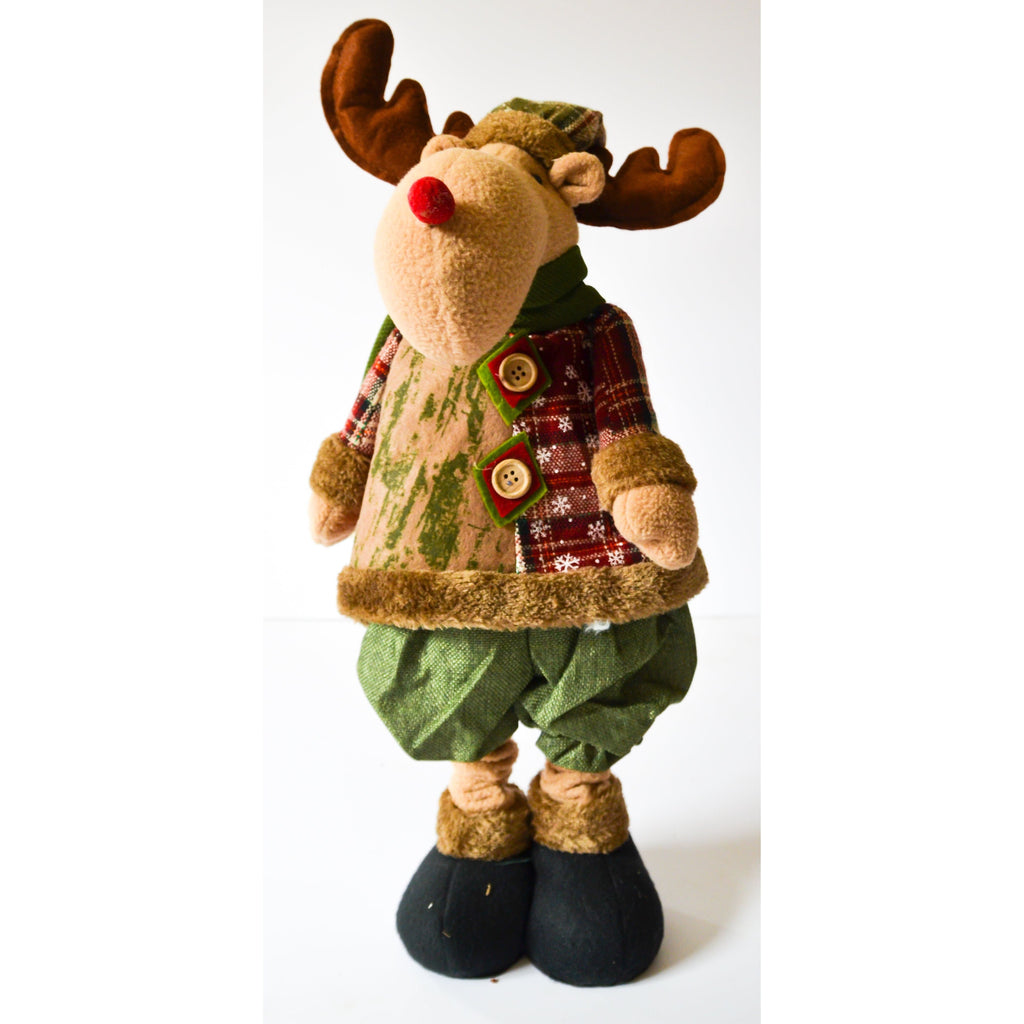 Antique White Moose Large with Coat Christmas Decor Toyzoona CR170.jpg Seasonal