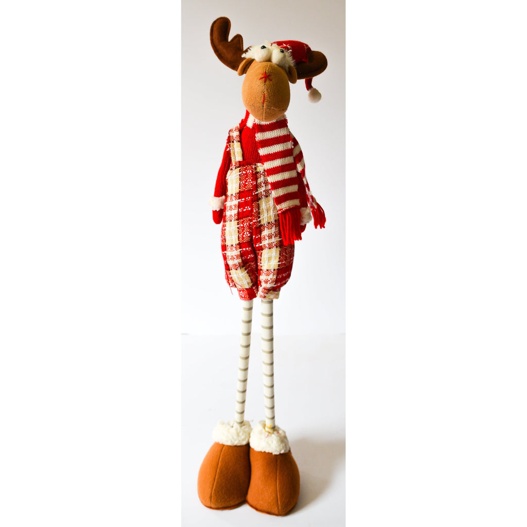 Antique White Moose Long Legs Christmas Decor Toyzoona CR171.jpg Seasonal