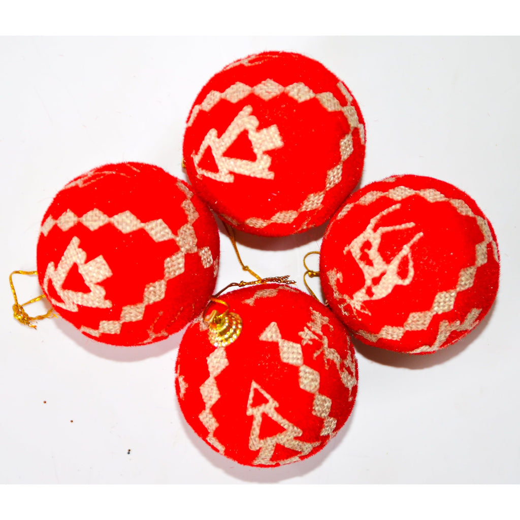 Misty Rose Red Balls 4 Pcs Christmas Decor 19AK3 7 Toyzoona CR21.jpg