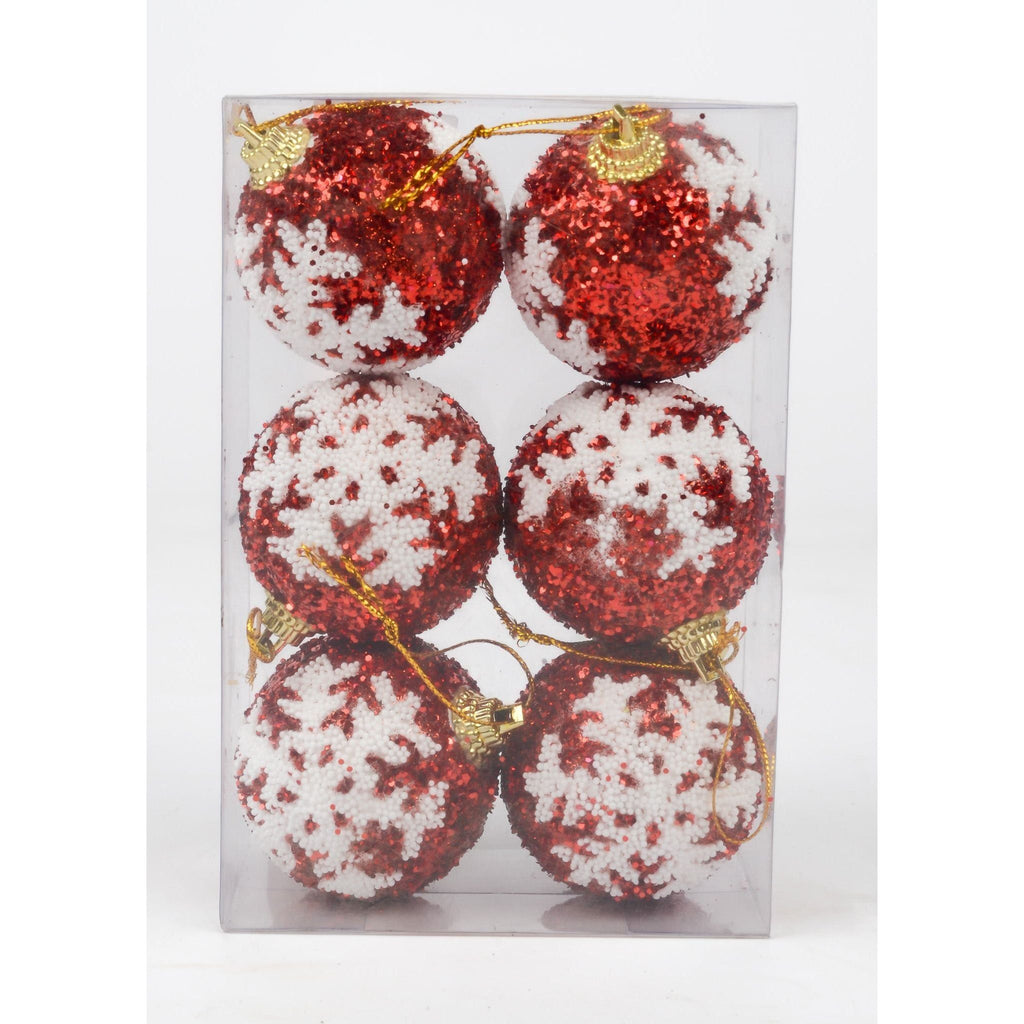 Sienna Flake Red Ball Christmas Decor 19CW5 Toyzoona DSC_4756.jpg Seasonal