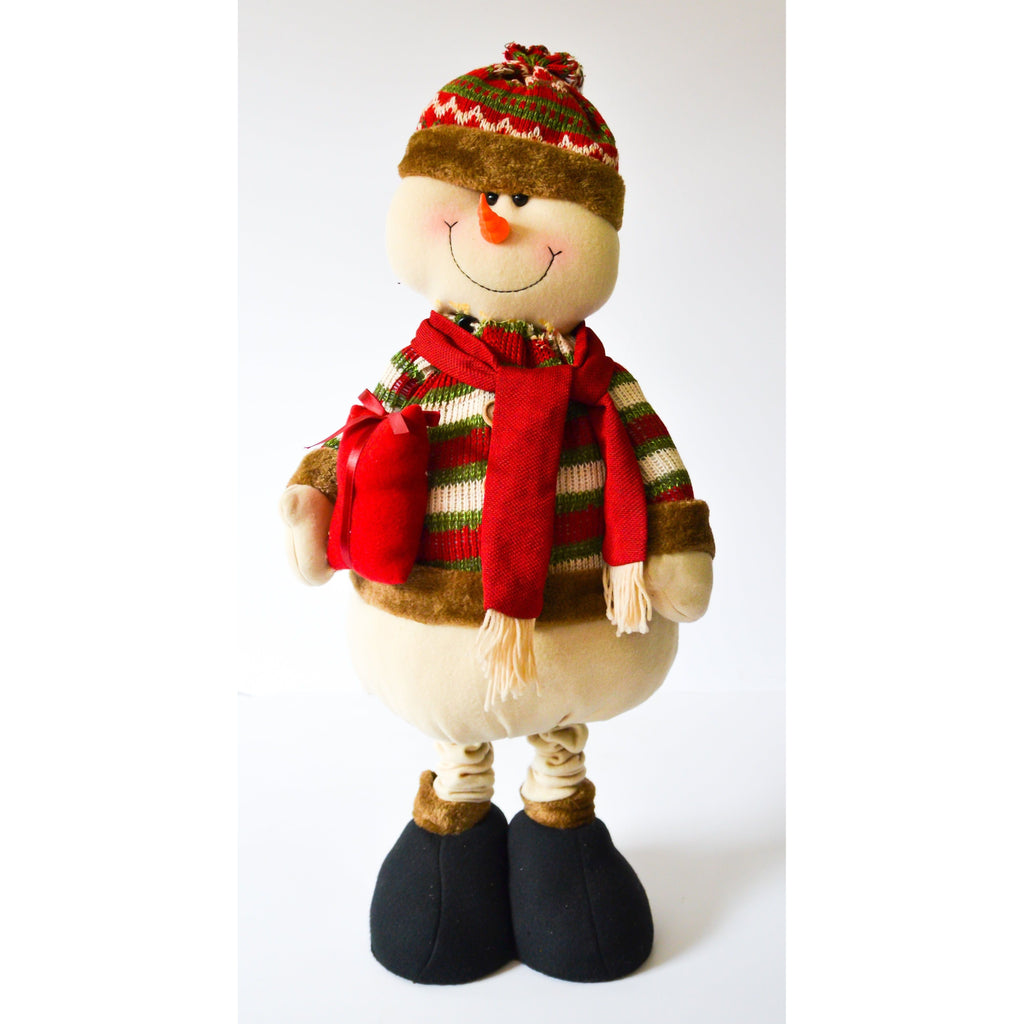Beige Big Snowman and Present Christmas Decor Toyzoona DSC_4800.jpg
