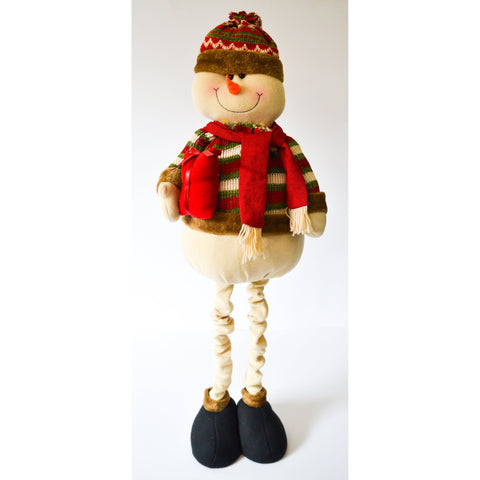 Beige Big Snowman and Present Christmas Decor Toyzoona DSC_4800.jpg Seasonal