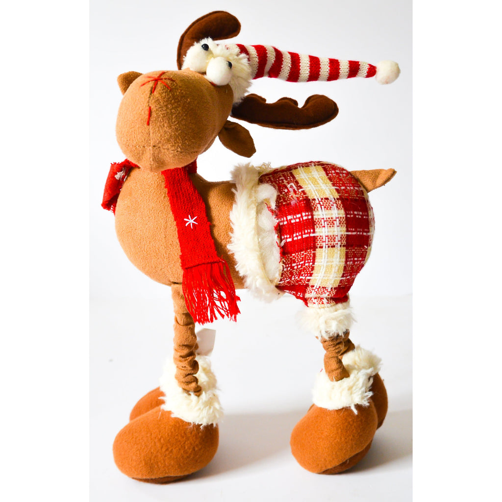 Brown Large Moose Striped Hat Christmas Decor Toyzoona DSC_4810.jpg